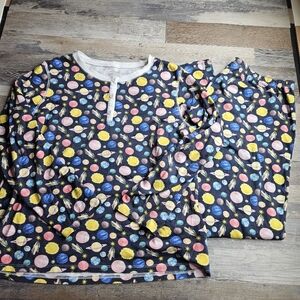 Hart + Land Pajamas XL Colorful Space Planets Pima Cotton Set